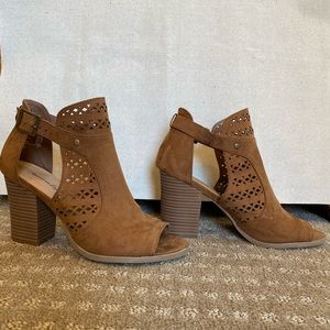 Cute brown heeled boots